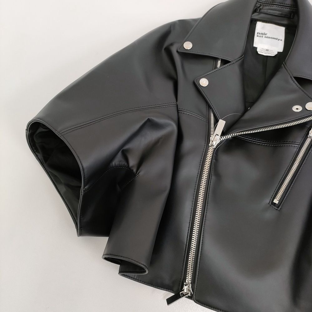 【美品】コムデギャルソンnoir kei ninomiya ライダース S 黒 noir kei ninomiya デザインライダースジャケット COMME des