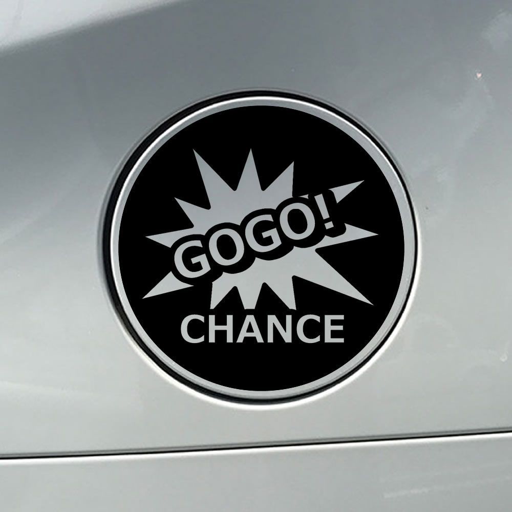 車 ステッカー 15cm パチスロ GOGO スロット ランプ パチンコ 給油口