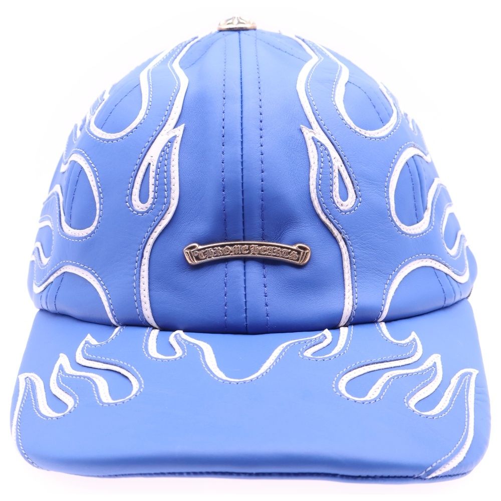 クロムハーツ  ラベル付きスエードレザー帽子 中古 OS06 クロムハーツ 帽子 ラベル付きスエードレザー帽子 中古 OS06