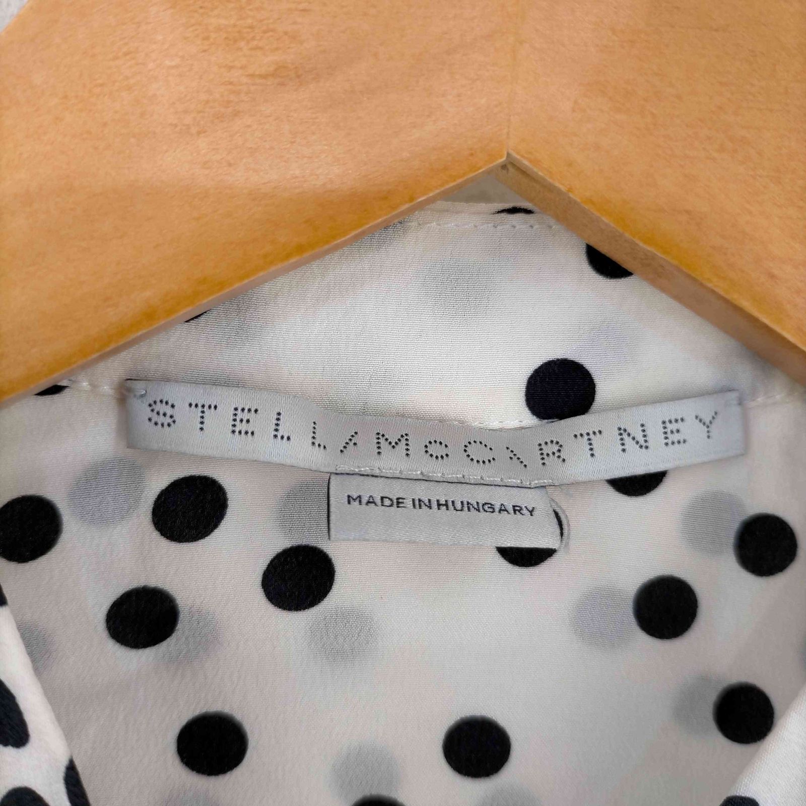 ステラマッカートニー STELLA McCARTNEY ドット柄 シルクブラウス レディース JPN：36 