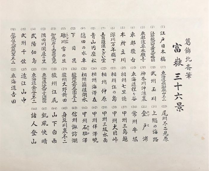 葛飾北斎筆 富嶽三十六景 共同通信社 全46枚揃い 解説付き