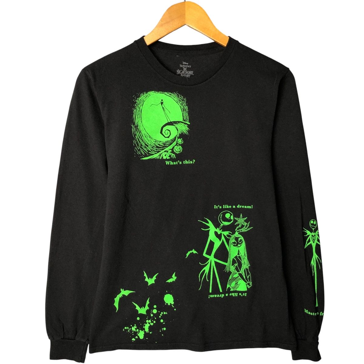 古着 THE NIGHTMARE BEFORE CHRISTMAS ナイトメアービフォアクリスマス キャラクタープリントロングTシャツ ロンT メンズS相当|eaa583667