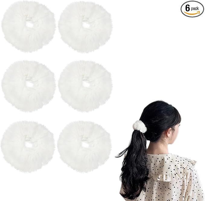 【在庫処分】ZHEJIA シュシュ ヘアゴム 髪ゴム【6個セット】髪飾り ポンポン ヘアアクセサリー 可愛い おしゃれ 髪留め モコモコ 柔らかくて快適 静電気防止 髪に優しい 大人 子供 レディース