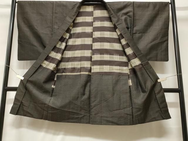 平和屋着物□男性 紬 アンサンブル 霞文 虎 正絹 逸品 未使用 CAAS7906ua