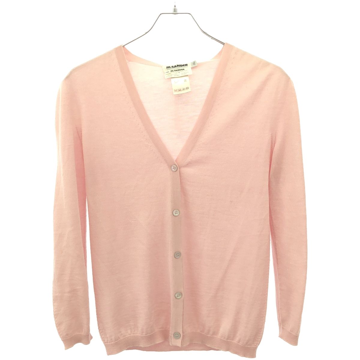 JIL SANDER ジルサンダー カシミヤシルクニットカーディガン ピンク 36  