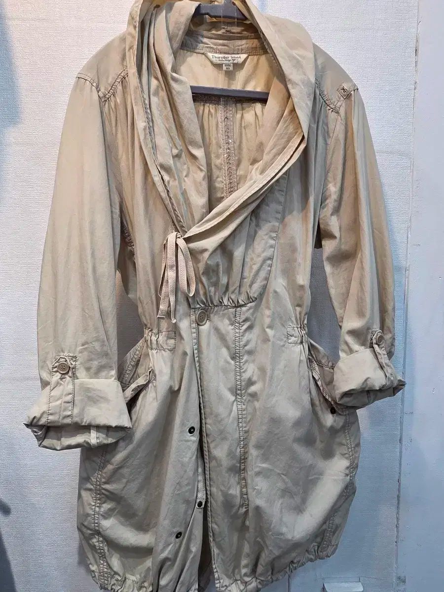 Thursday Island レディース WHO フード ロング コート 춘 추용