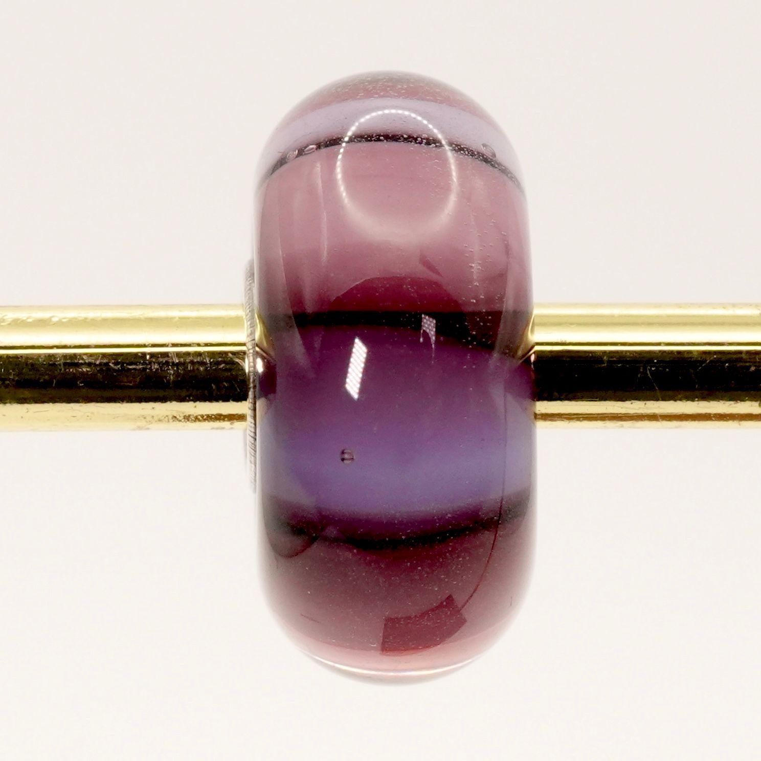 トロールビーズ パープルストライプ 廃盤品 trollbeads/25-836