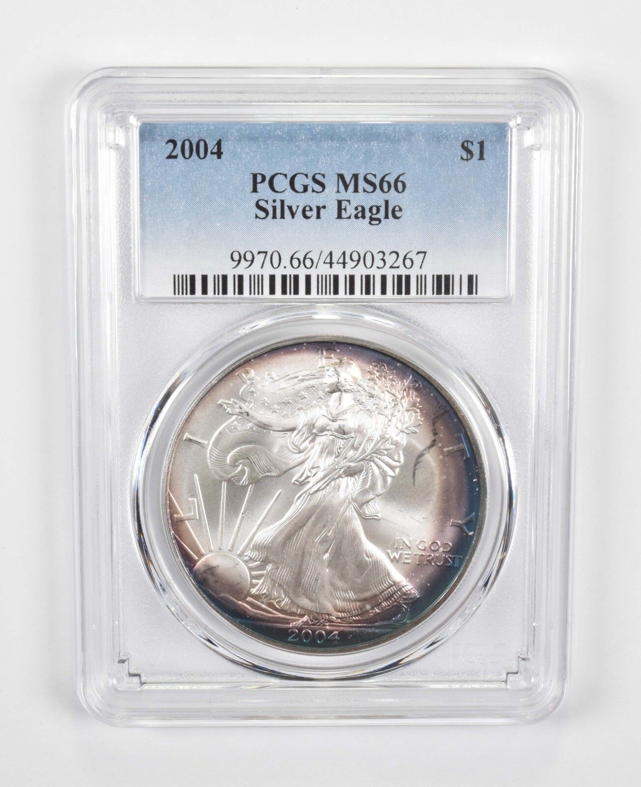 シルバーアメリカンイーグル 2004年 未流通 MS66 2004年 アメリカンシルバーイーグル - PCGS インセイン