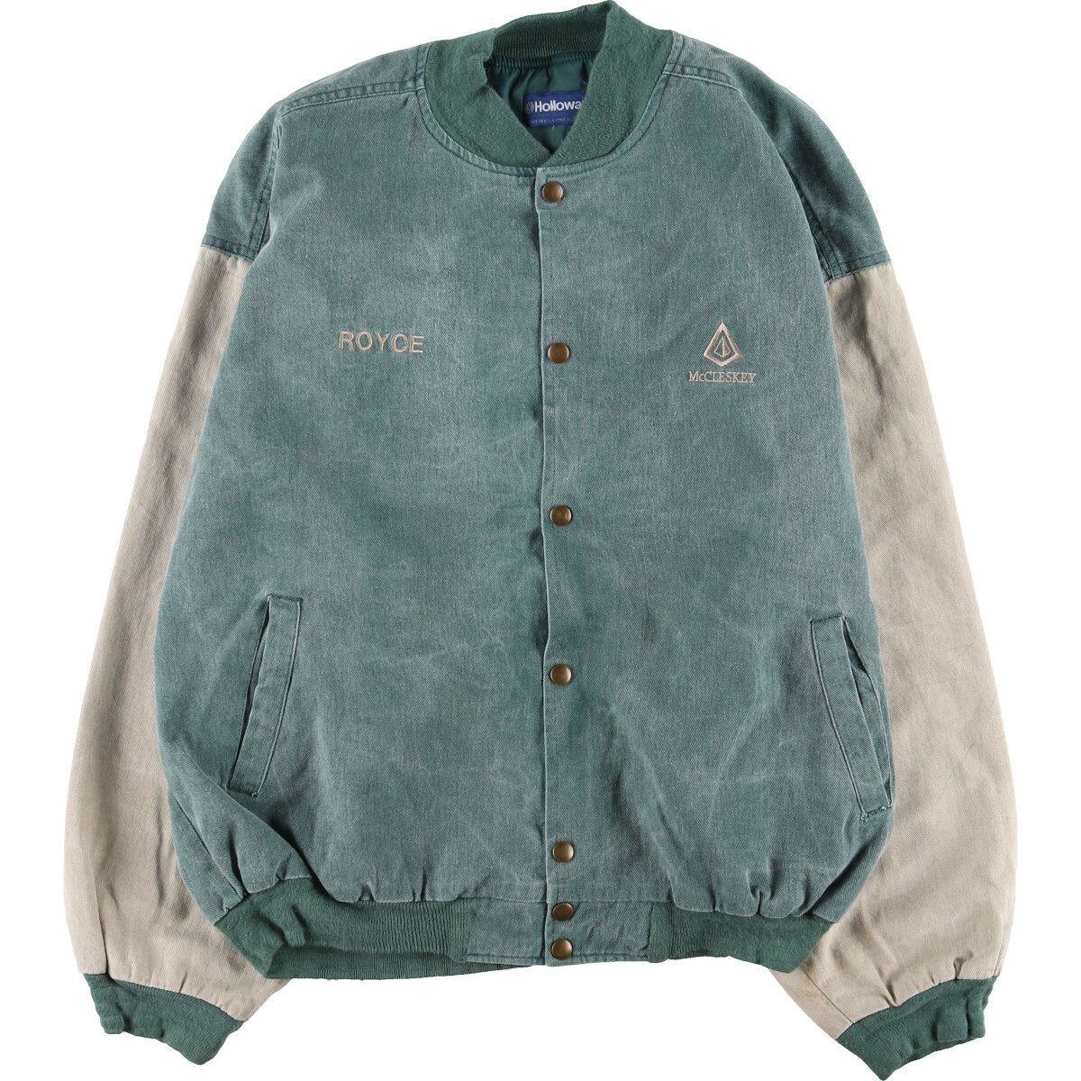 古着 80年代 Holloway デニムスタジャン バーシティジャケット USA製 