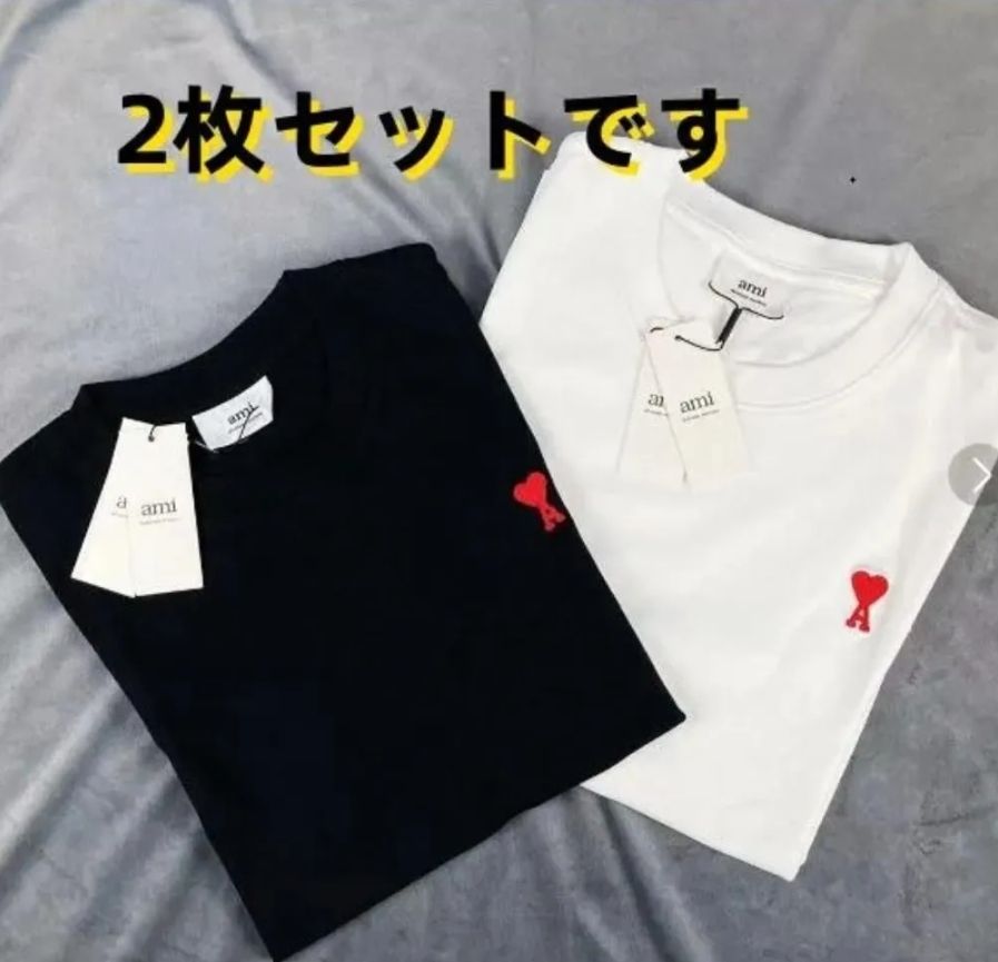 新品】AmiParis アミパリス 半袖 Tシャツ ユニセックス 刺繍