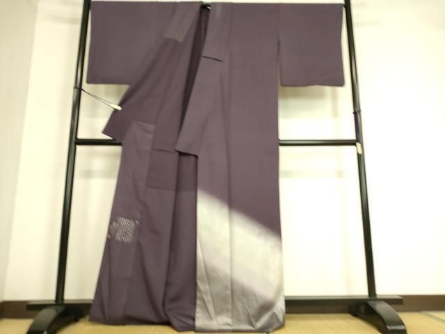 平和屋着物▽松尾光琳　訪問着　無双　絽袷　絽×絽　銀花　銀彩　正絹　逸品　DAAT9111az 平和屋着物▽松尾光琳 訪問着 無双 絽袷 絽×絽 銀花 銀彩 正絹 逸品