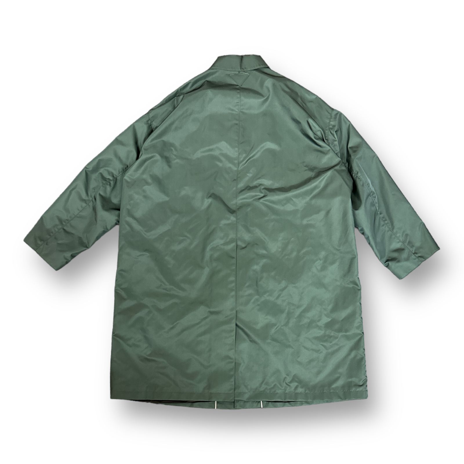 国内正規 PRADA ステンカラーコート プラダ グリーン系 S RN98339