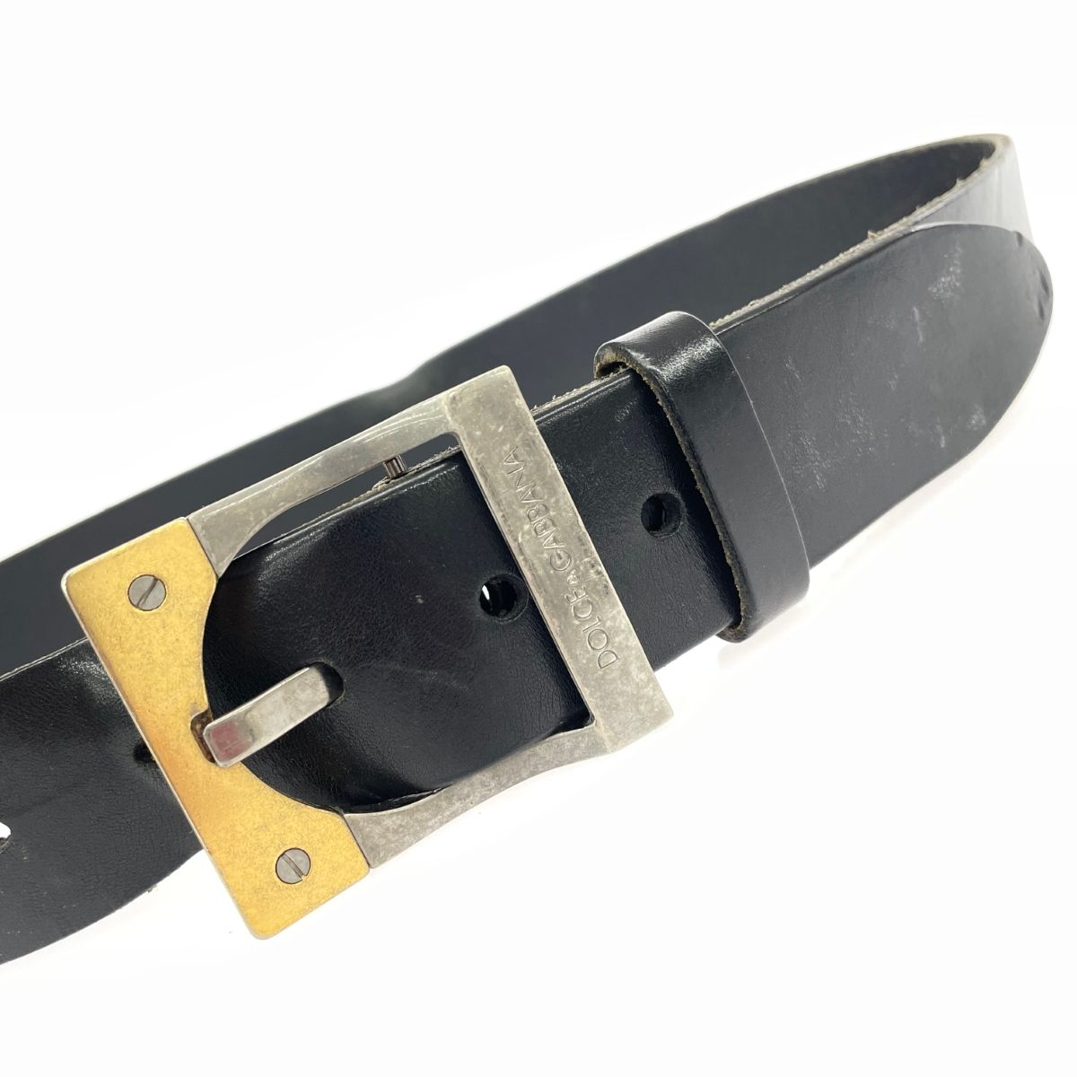 TOGA VIRILIS 黒 レザーベルト シルバーバックル TOGA ウエスタン