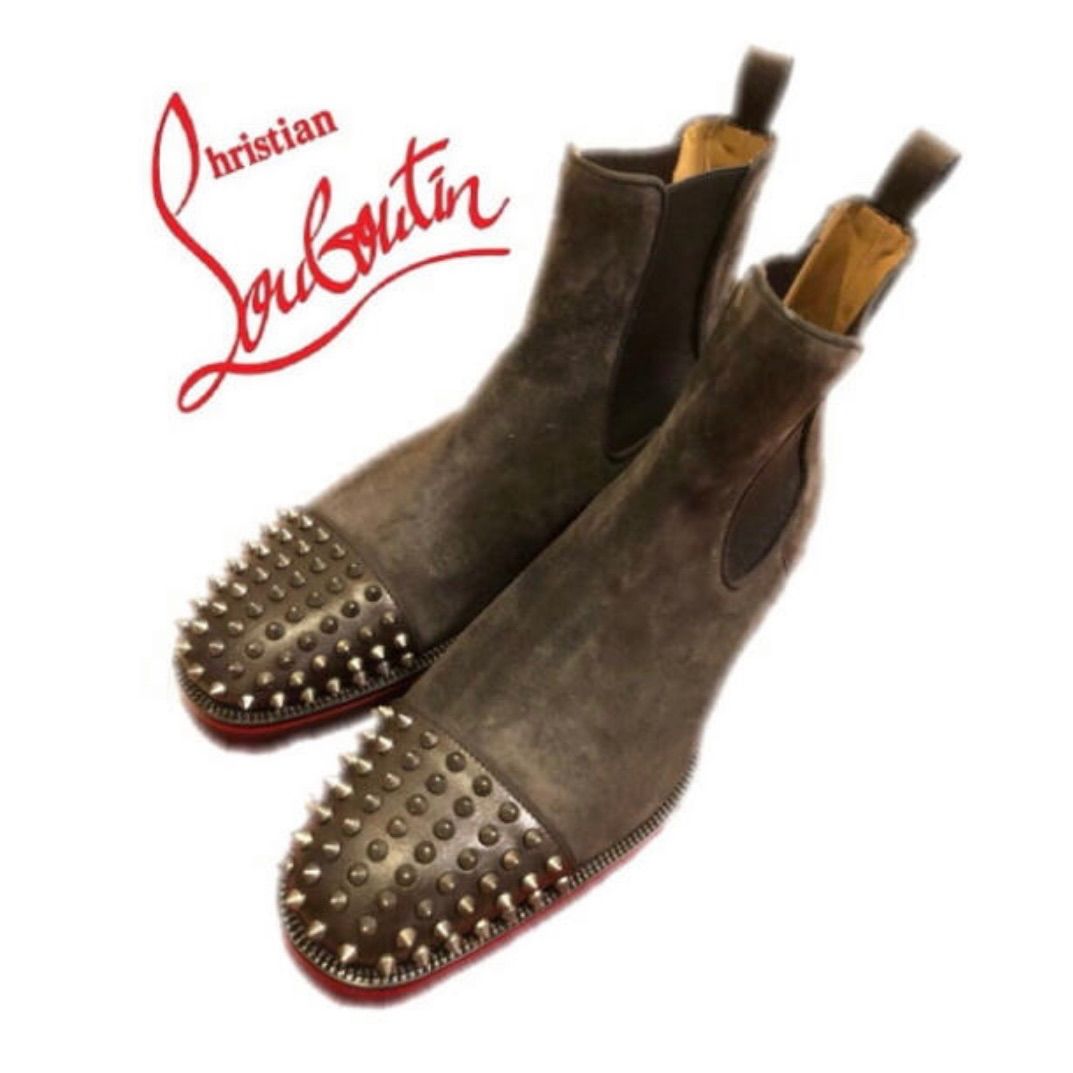 新品 未使用 2017 2018 AW 新作 ルブタン Melon Spikes Flat ブーツ CHRISTIAN LOUBOUTIN 靴  クリスチャンルブタン