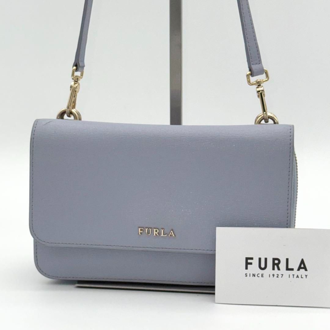 FURLA RIVA ショルダーウォレット ショルダーバッグ レザー