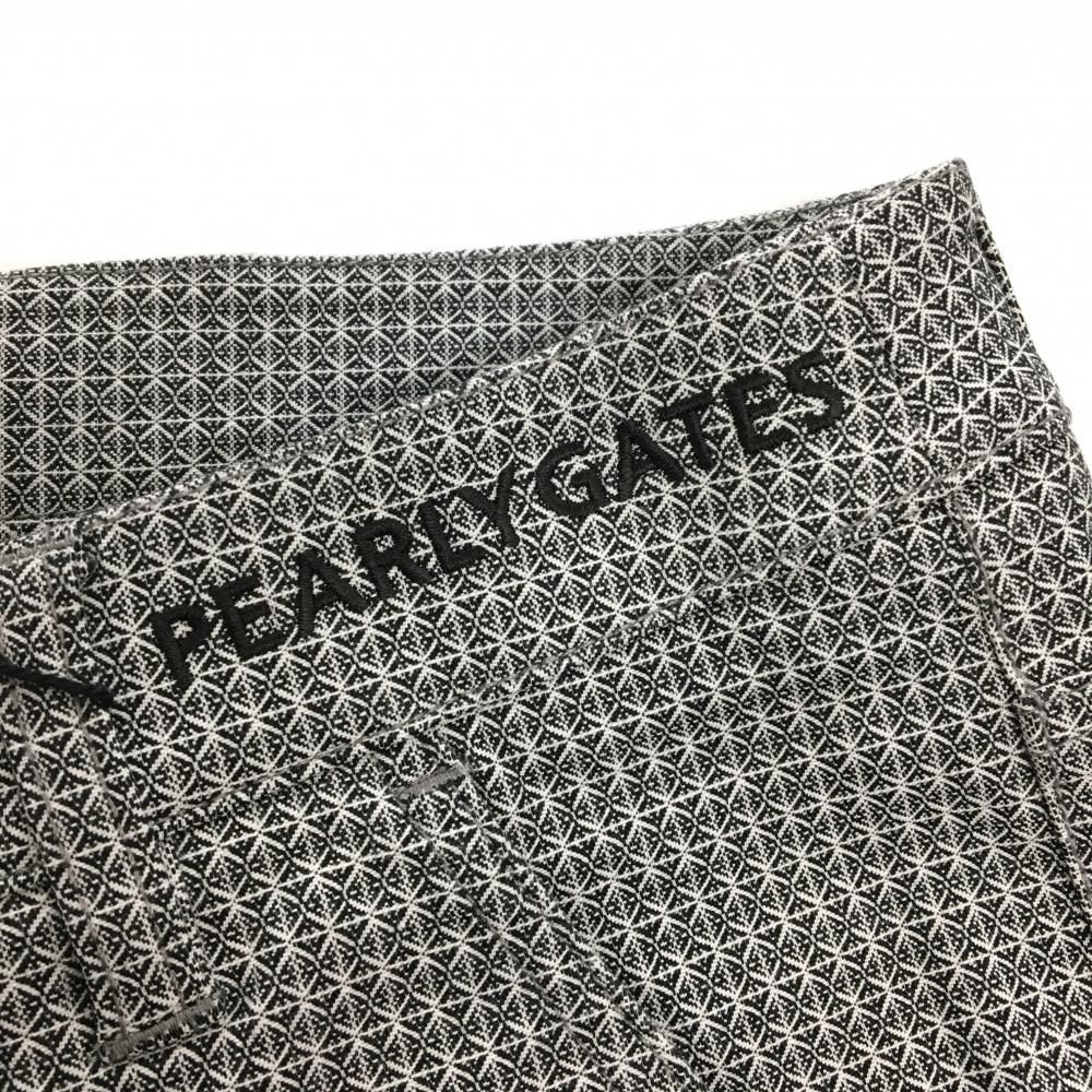 パーリーゲイツ パンツ 黒×白 総柄 ロゴ刺しゅう レディース 1 M ゴルフウェア PEARLY GATES