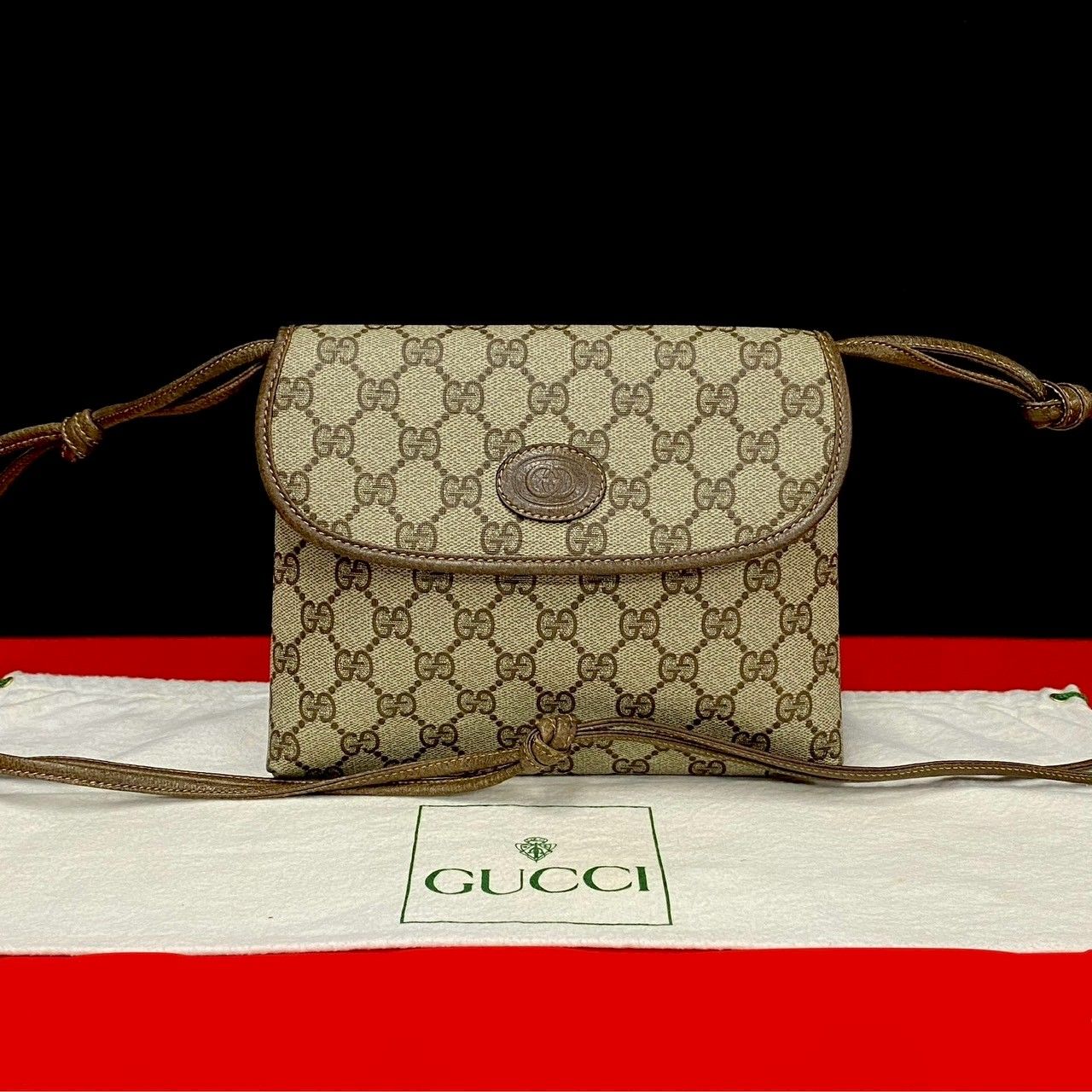極 美品 GUCCI グッチ オールドグッチ ヴィンテージ GG ロゴ
