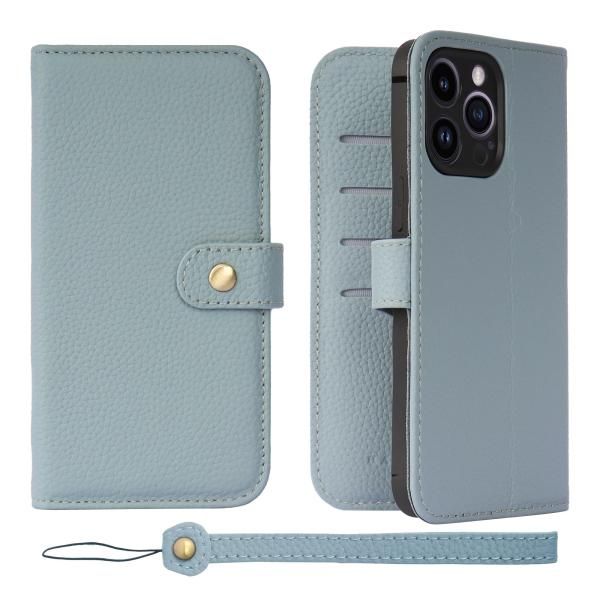 HANATORA] iPhone14ProMax ケース 手帳型 本革 シュリンクカーフ
