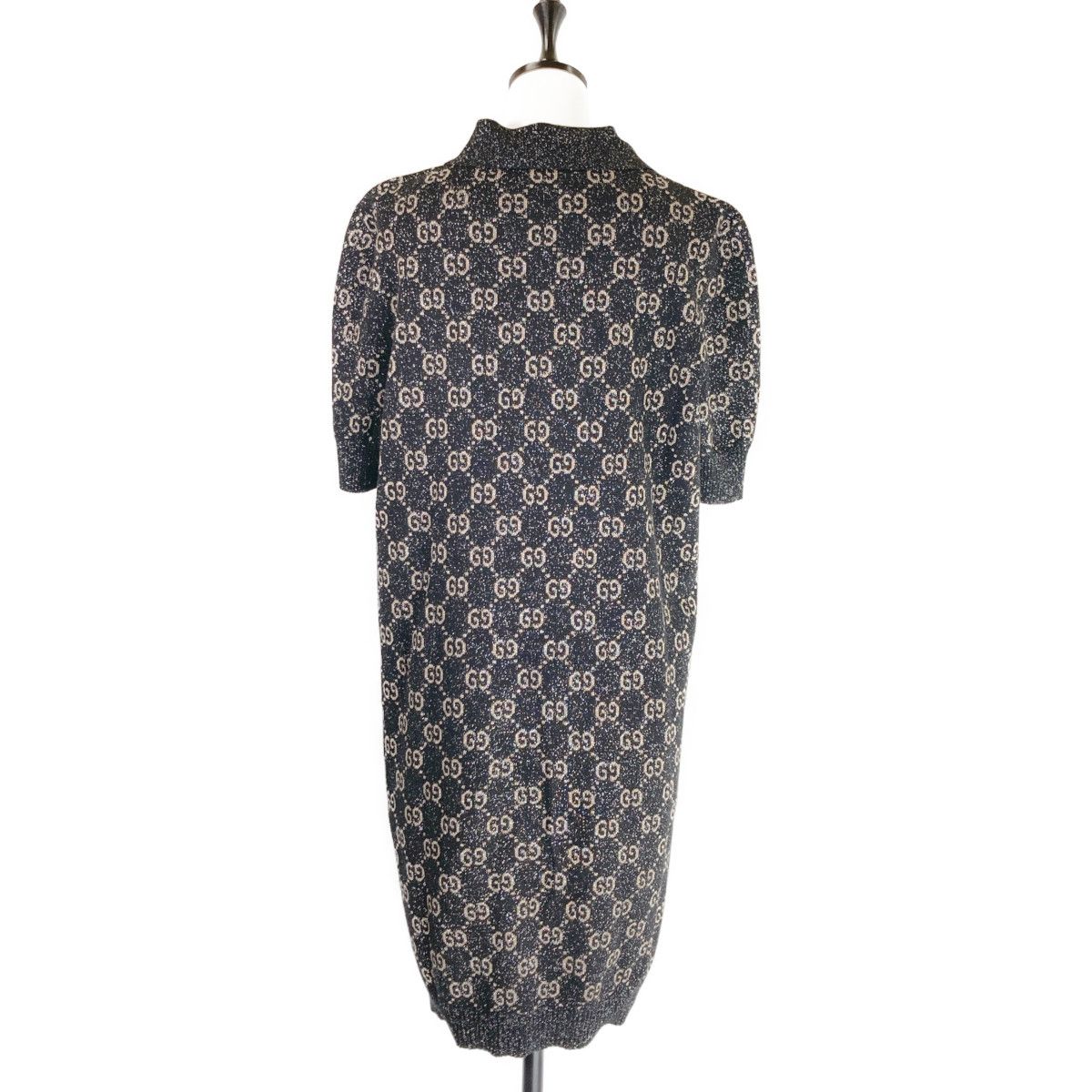 GUCCI グッチ 【美品/国内正規】678437 ラメ GGジャカード ポロドレス  