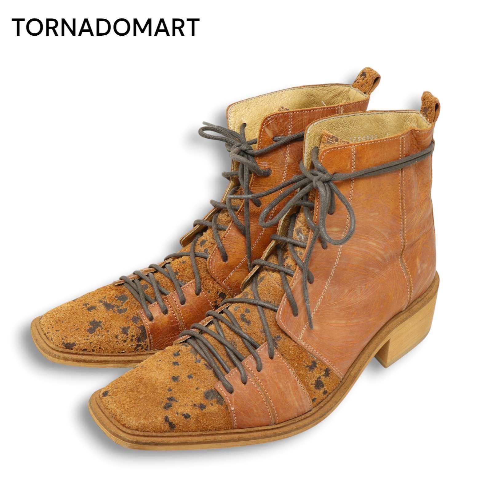 美品 TORNADOMART トルネードマート 秋冬 スエード切替 レースアップ 
