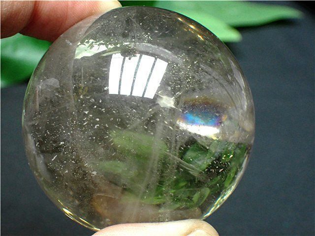 AAA級天然レインボー水晶丸玉B84B1|115B09C