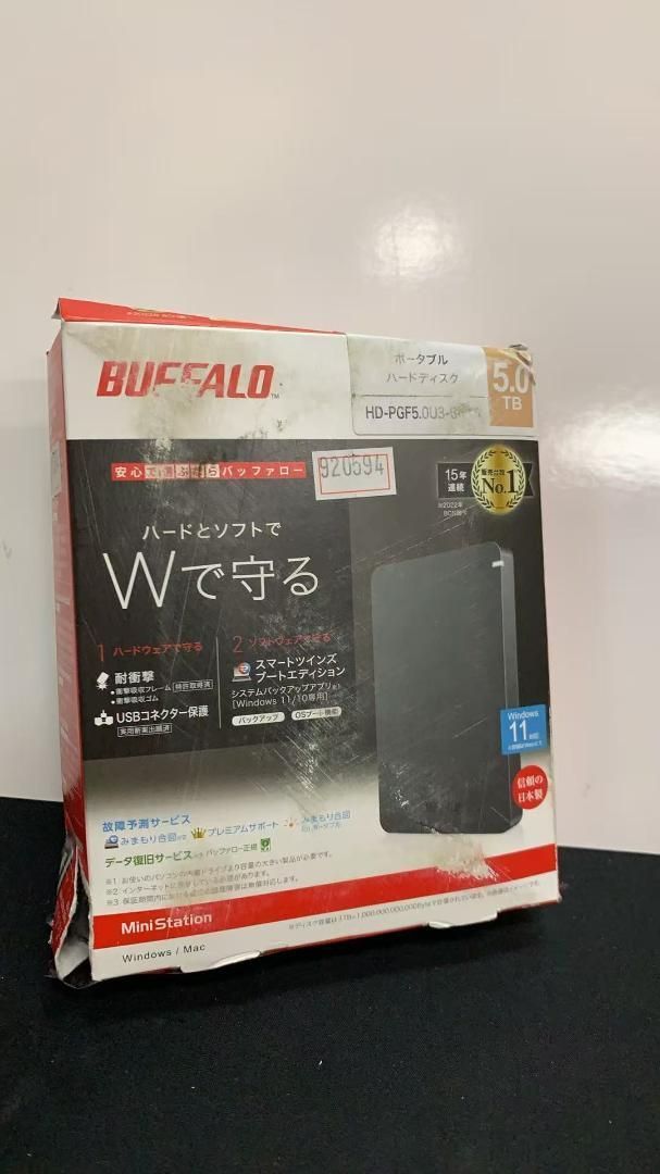BUFFALO USB3.1(Gen.1)対応 HDD 5TB 動作確認済み 920594 - メルカリ