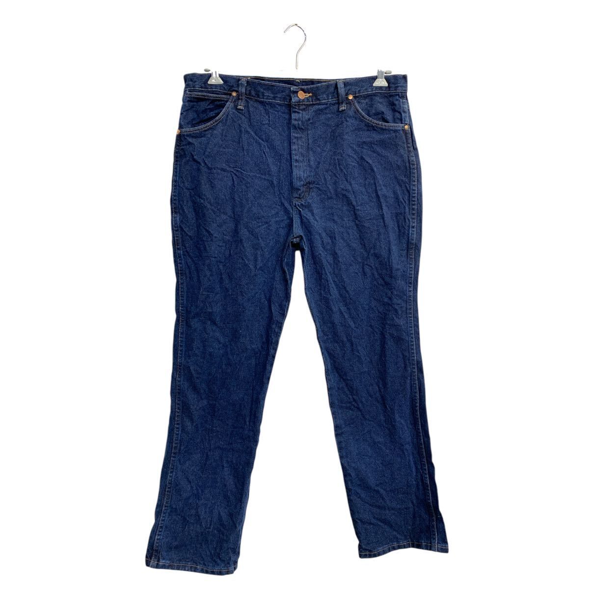 Wrangler カウボーイ ロングパンツ W38 ラングラー ビッグサイズ インディゴ コットン メキシコ製 古着卸 アメリカ仕入 2502-896