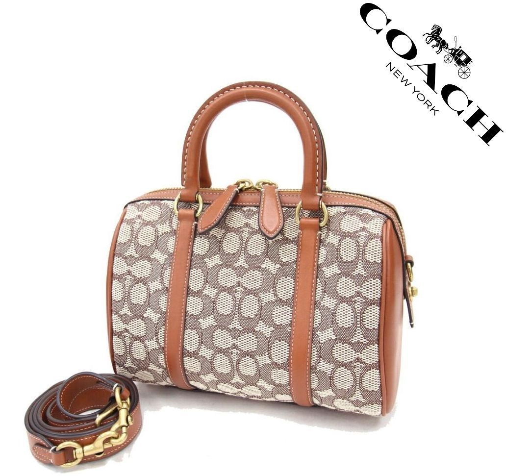 【セール中】COACH コーチバッグ C8529 ルビー サッチェル 25 シグネチャー テキスタイル ジャカード ハンドバッグ ショルダーバッグ 手提げバッグ レディース クロスボディー アウトレット品 新品未使用