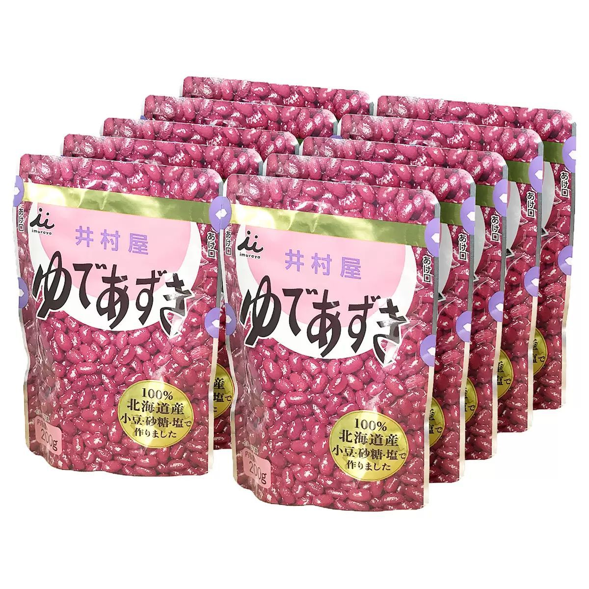 Hokkaido　メルカリ　10袋　北海道ゆであずき　Boiled　packs　Azuki　10　井村屋　Imuraya