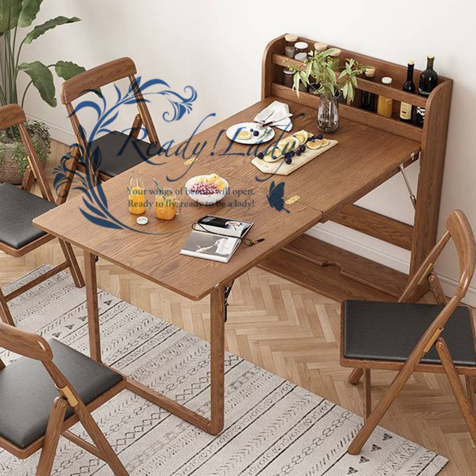 East West Furniture PFB-Cap-W パフェダイニングテーブルベンチ 木製