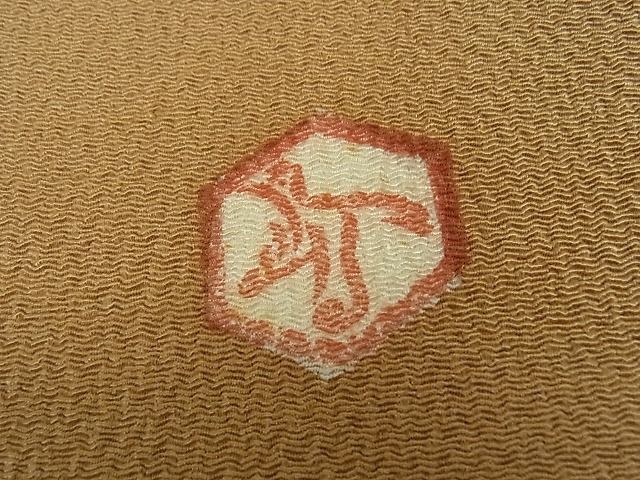 平和屋本店□極上 銀座 志ま亀 九寸名古屋帯 松皮菱 金彩 鬼しぼ縮緬