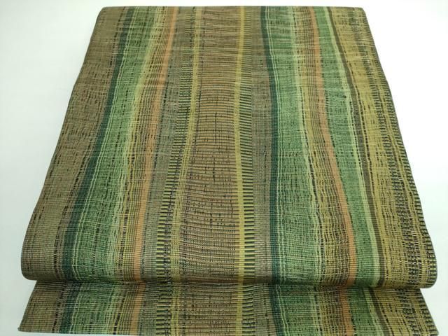 平和屋本店□極上 本場筑前博多織 草木染 手織工房 染匠：小森久 両面