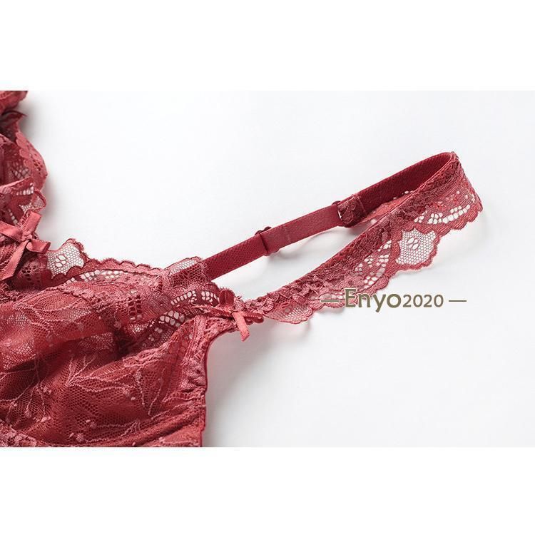 レディース下着 超薄型ブラショーツセット インナー ベビードール シースルー 下着セット 5色 誘惑ランジェリー