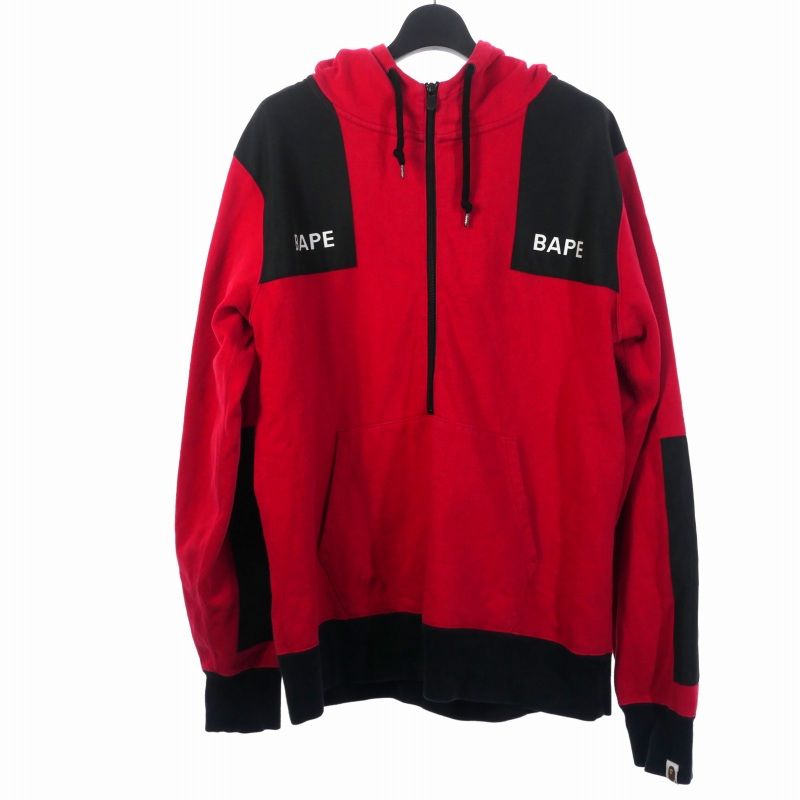 アベイシングエイプ A BATHING APE ハーフジップフーディ パーカー