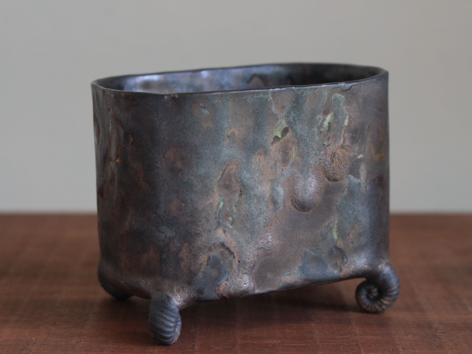 口径13.5cm植木鉢多肉塊根観葉植物ハンドメイド陶器陶芸 植木鉢多肉