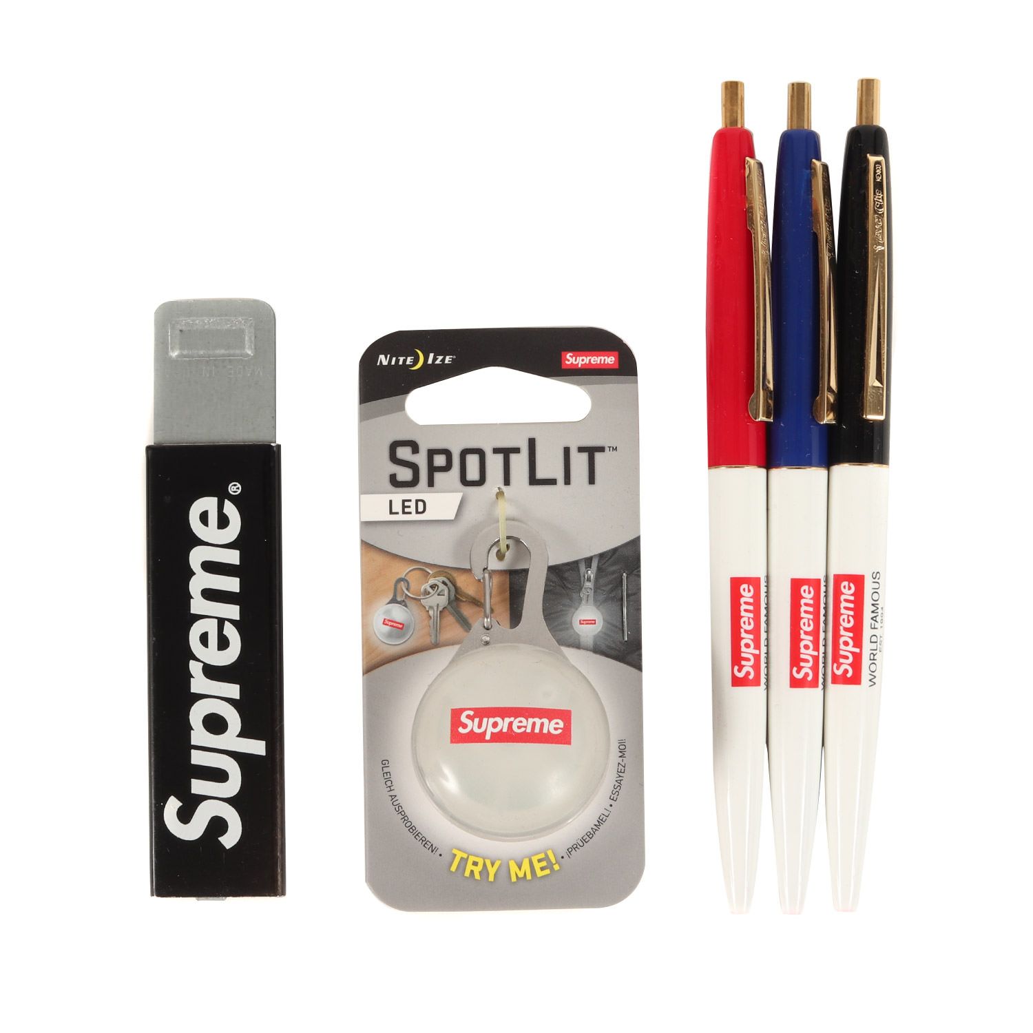 Supreme 小物3点セット　キーホルダー、ケース、カッター Supreme 小物3点セット キーホルダー、ケース、カッター