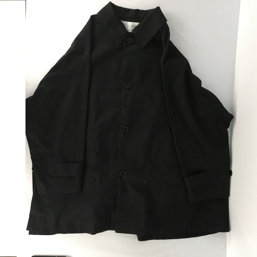 sowell cotton gabardine oversized half coat オーバーサイズ ハーフコート ステンカラーコート サイズ２  BLACK ブラック /m 241114 01036 hi◇127 - メルカリ