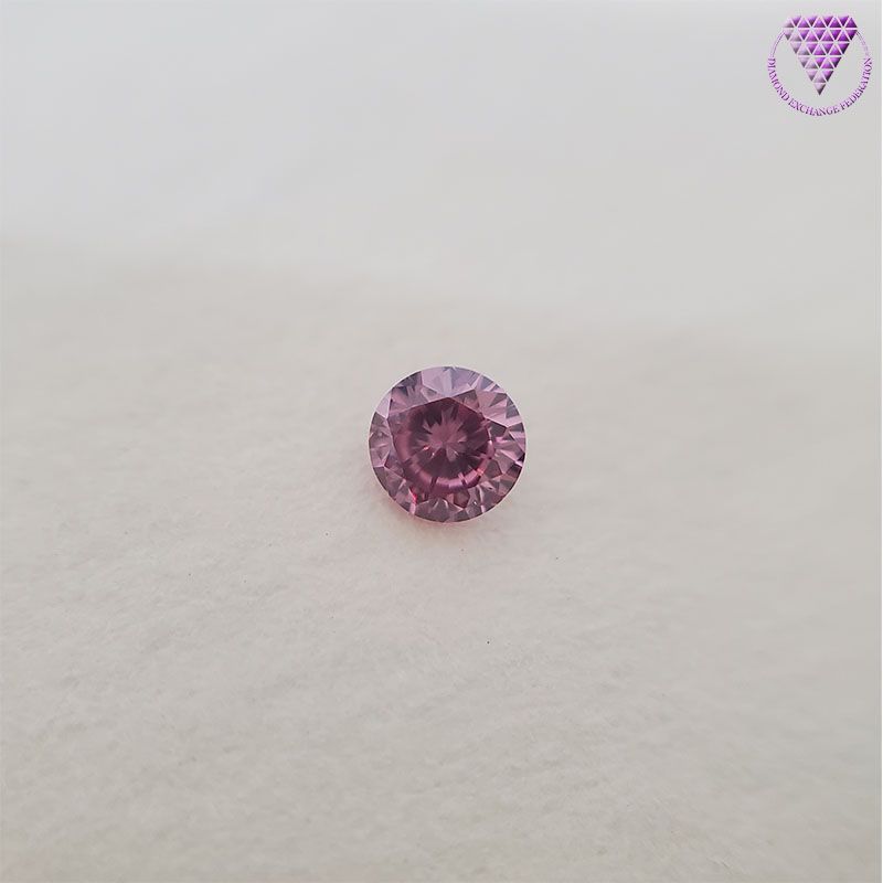 0.07 ct Fancy Vivid Purplish Pink SI1 ± GIA 天然 ヴィヴィッド