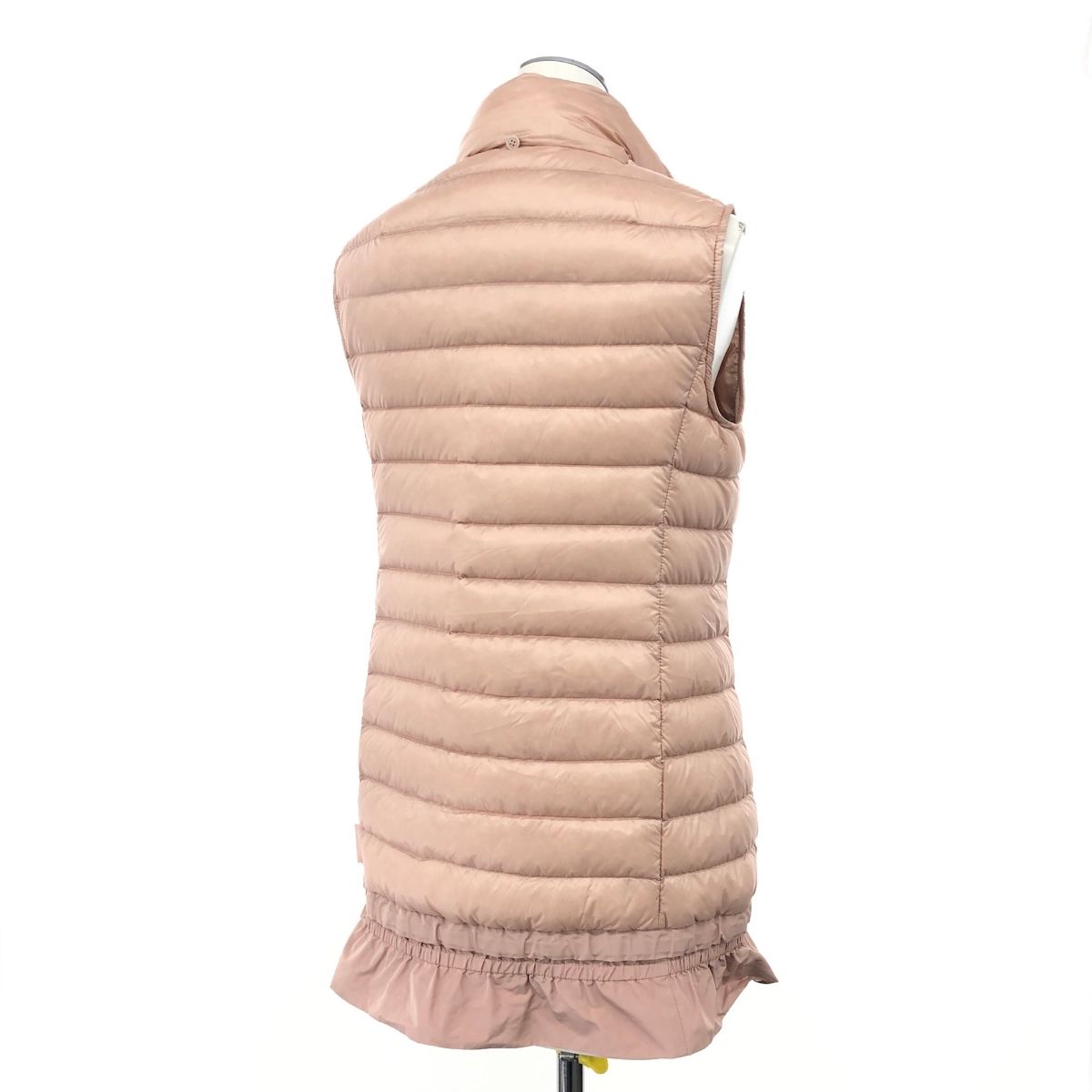 MONCLER モンクレール ダウンロングベスト ピンク フリル ハイネック