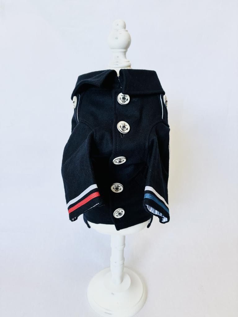 AtelierGG アトリエジジ マリン風ピーコート アウター ドッグウエア 犬服 おしゃれ お出掛け ボタン 6449320