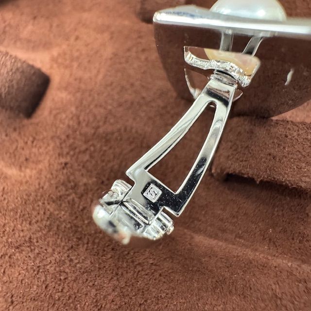 MIKIMOTO ミキモト タイピン カフス 3点セット パール 7-7.4mm SILVER