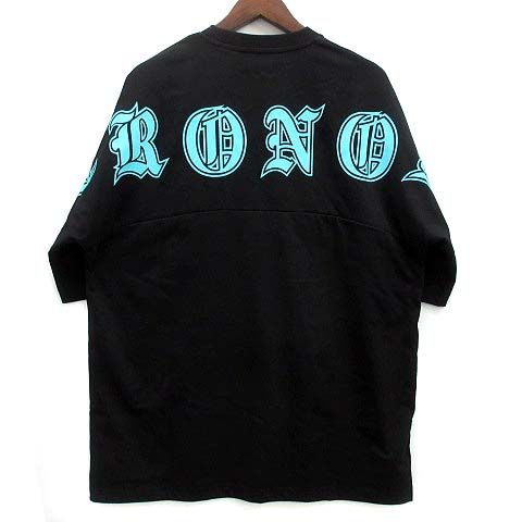 未使用品 クロノス CRONOS バックロゴ ドルマン Tシャツ 半袖 BLACK 