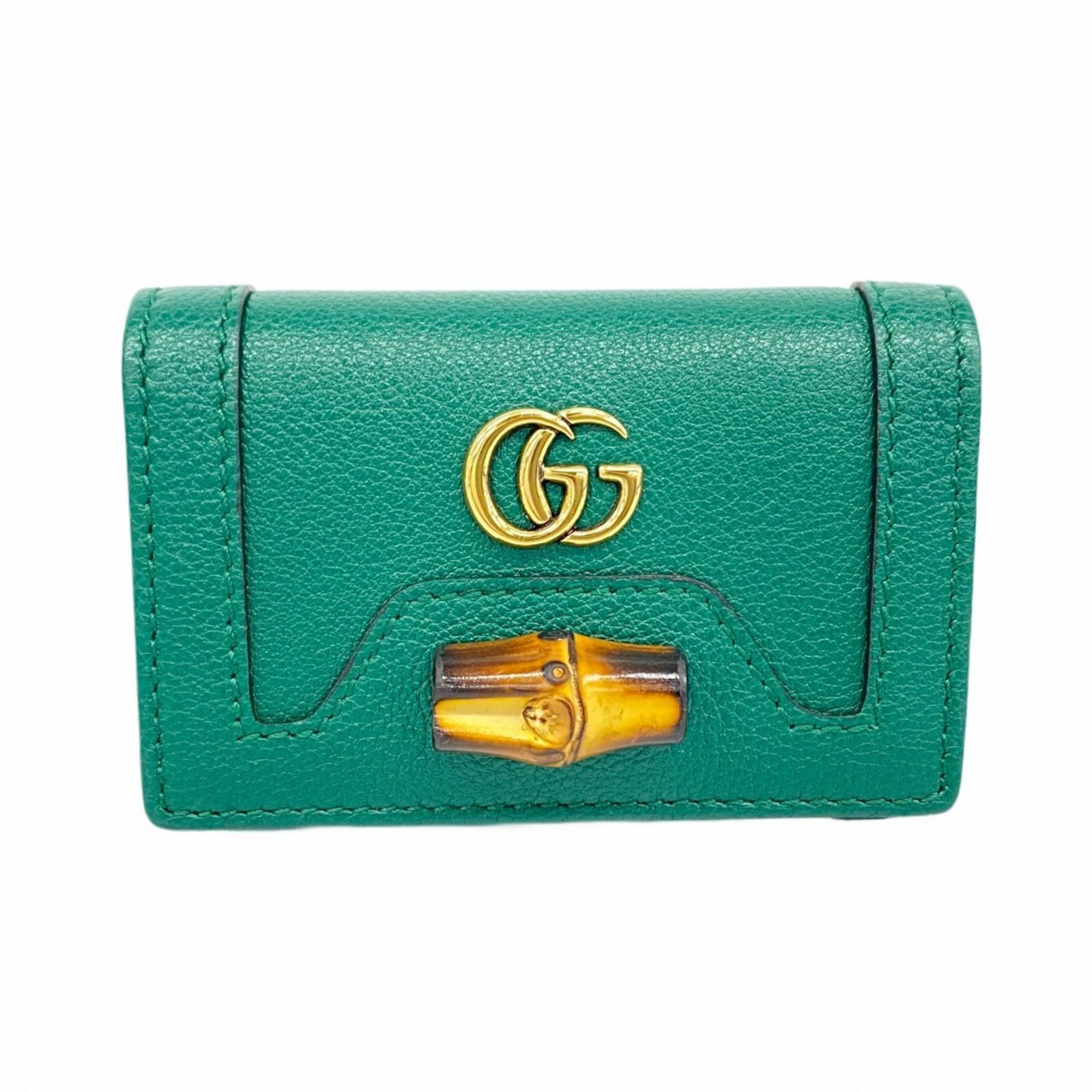 グッチ Gucci グッチ キーケース GGマーモント バンブー 658636 レザー グリーン レディース
