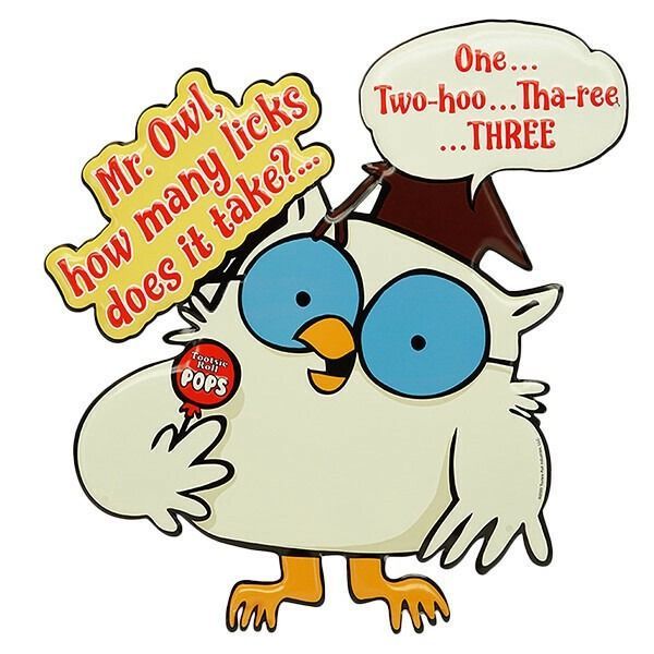 トッツィー ミスターアウル ダイカット エンボス ブリキ看板 アメリカン雑貨