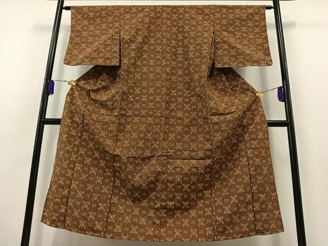 平和屋着物▽上質な紬 単衣