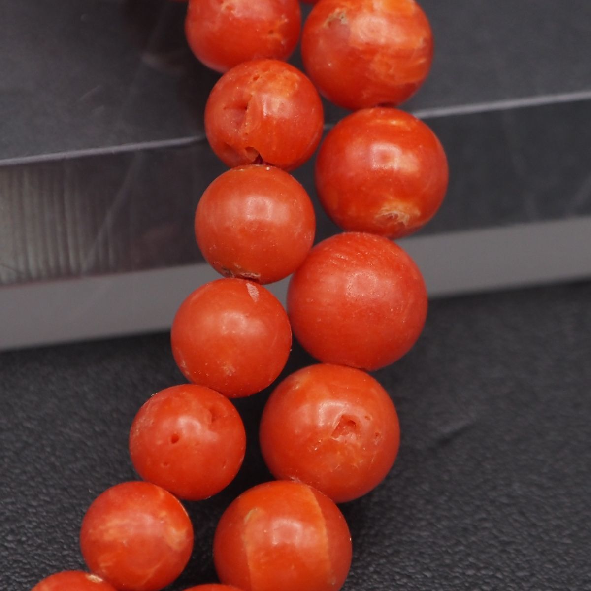 A593 赤珊瑚 サンゴ NICKEL SILVER刻印 ネックレス デザイン