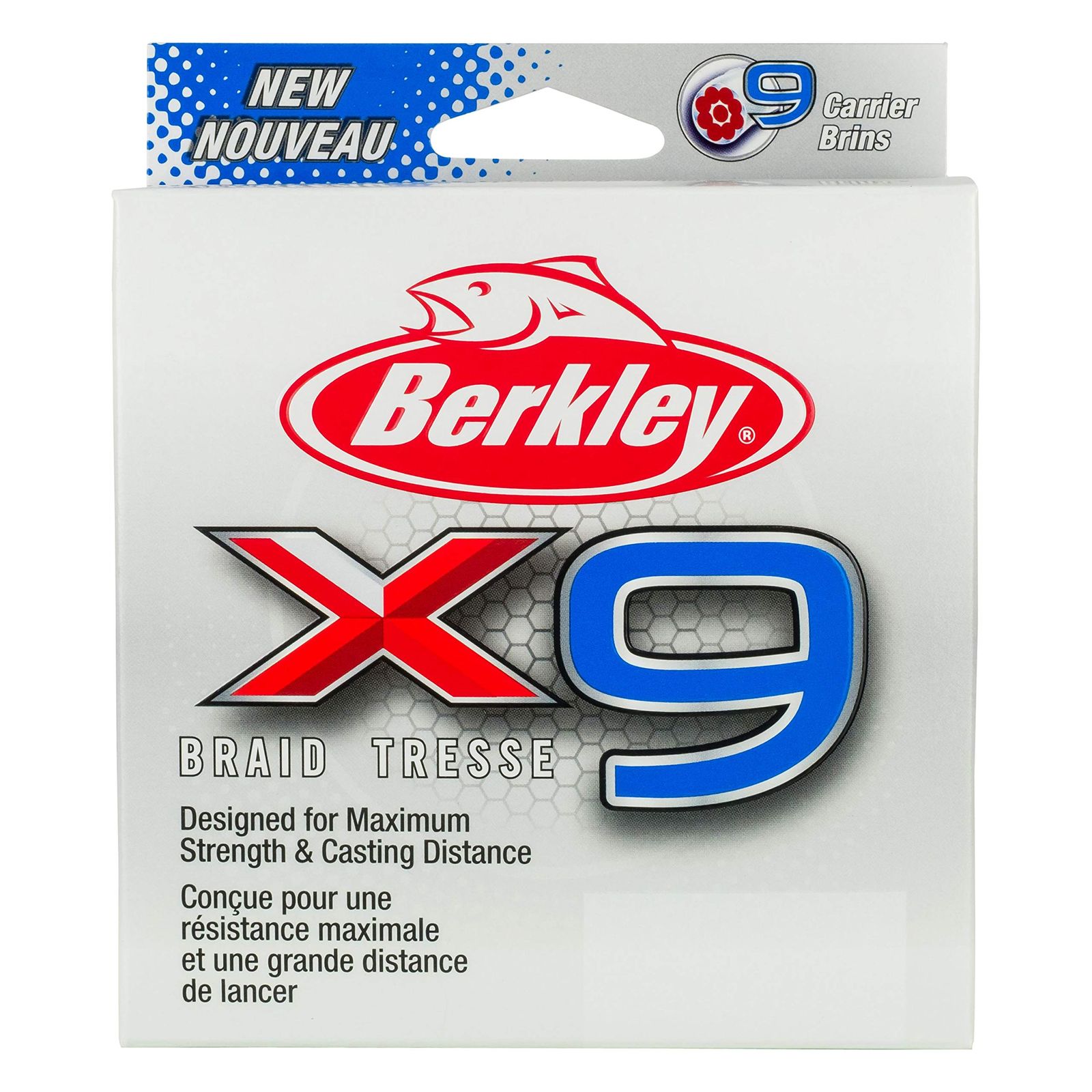 Berkley x9 ブレイド スーパーライン クリスタル 30ポンドテスト | 45LBC | 20.6kg 328ヤード | 300m 釣り糸 淡水および海水環境に最適