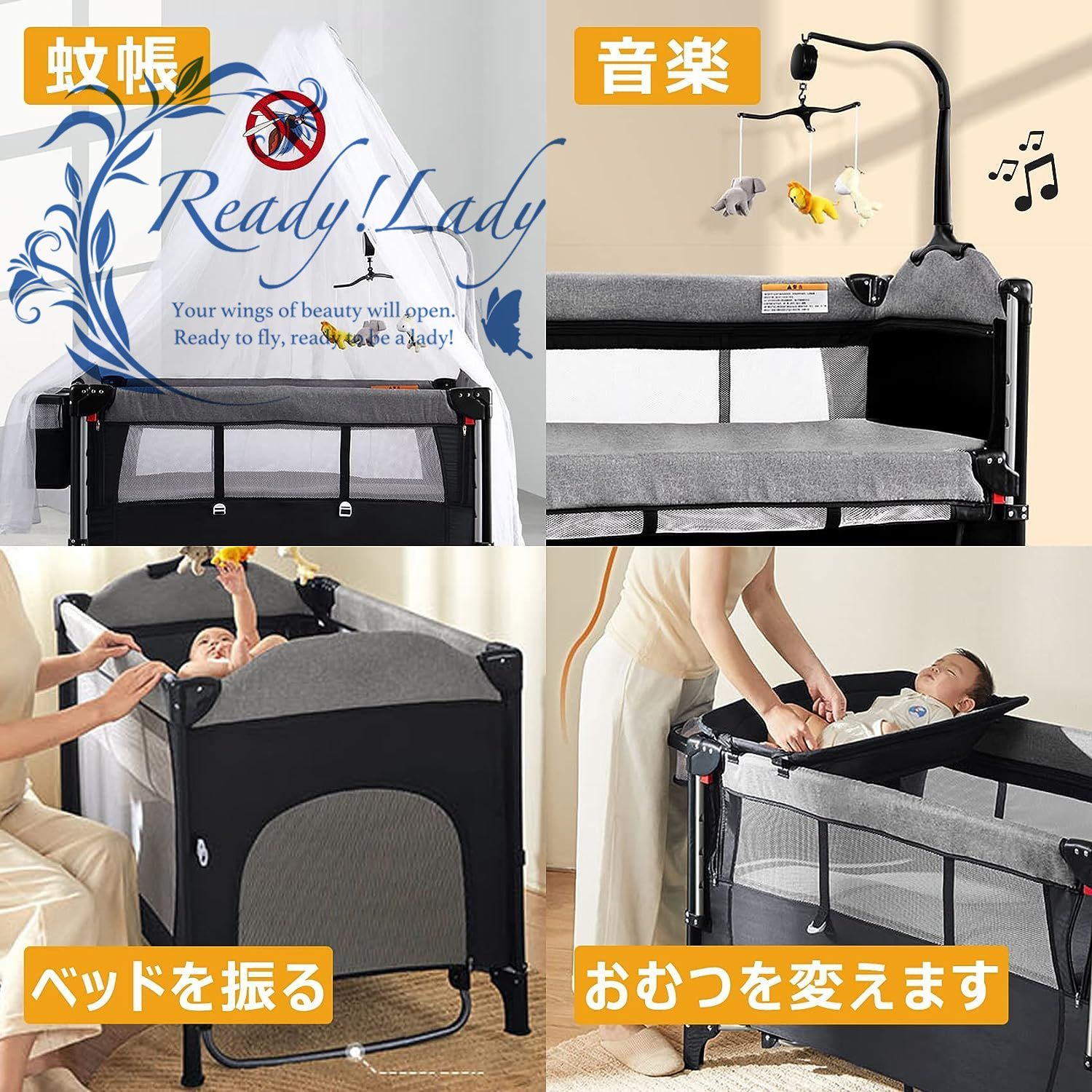 ベビーベッド 折りたたみ ベビーサークル 添い寝ベッド