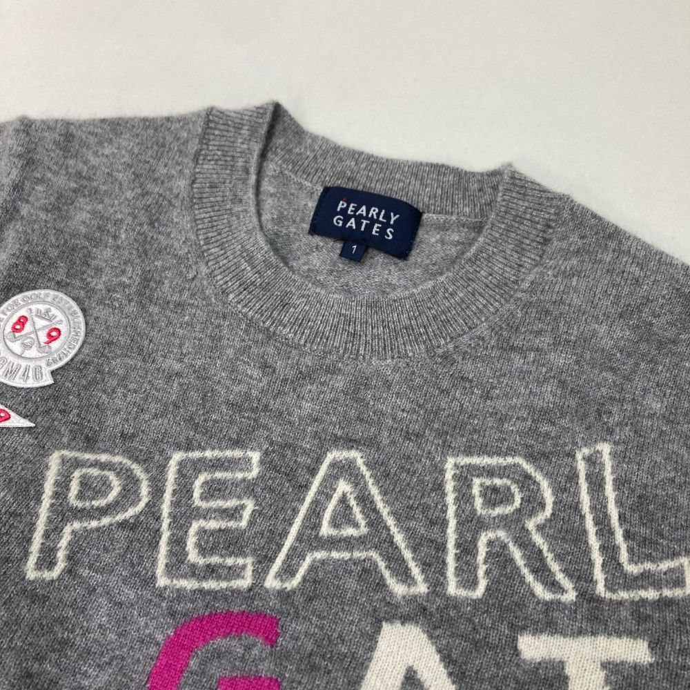 サイズ：1 PEARLY GATES パーリーゲイツ 2023年モデル カシミヤ クルー