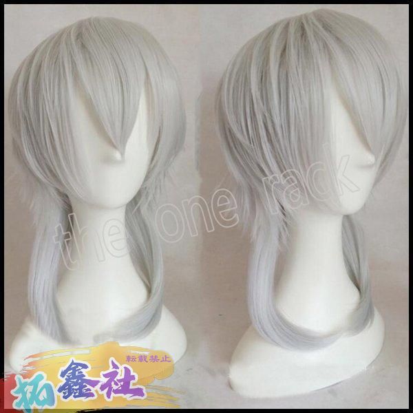 刀剣乱舞　鶴丸国永　コスプレ　ウィッグ付き Amazon.co.jp: 刀剣乱舞 鶴丸国永 風 ウィッグ キャラウィッグ